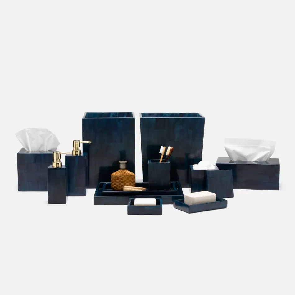 Arles Navy Faux Horn Bath Accessories