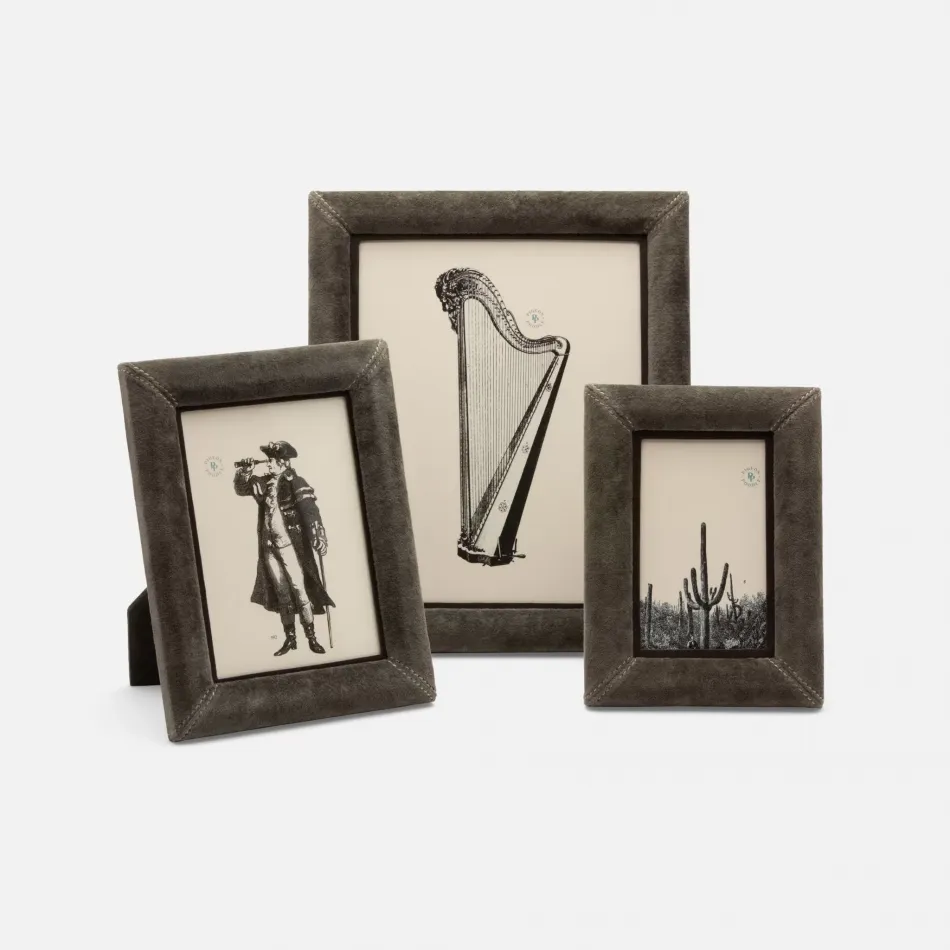 Juneau Charcoal Velvet Picture Frames