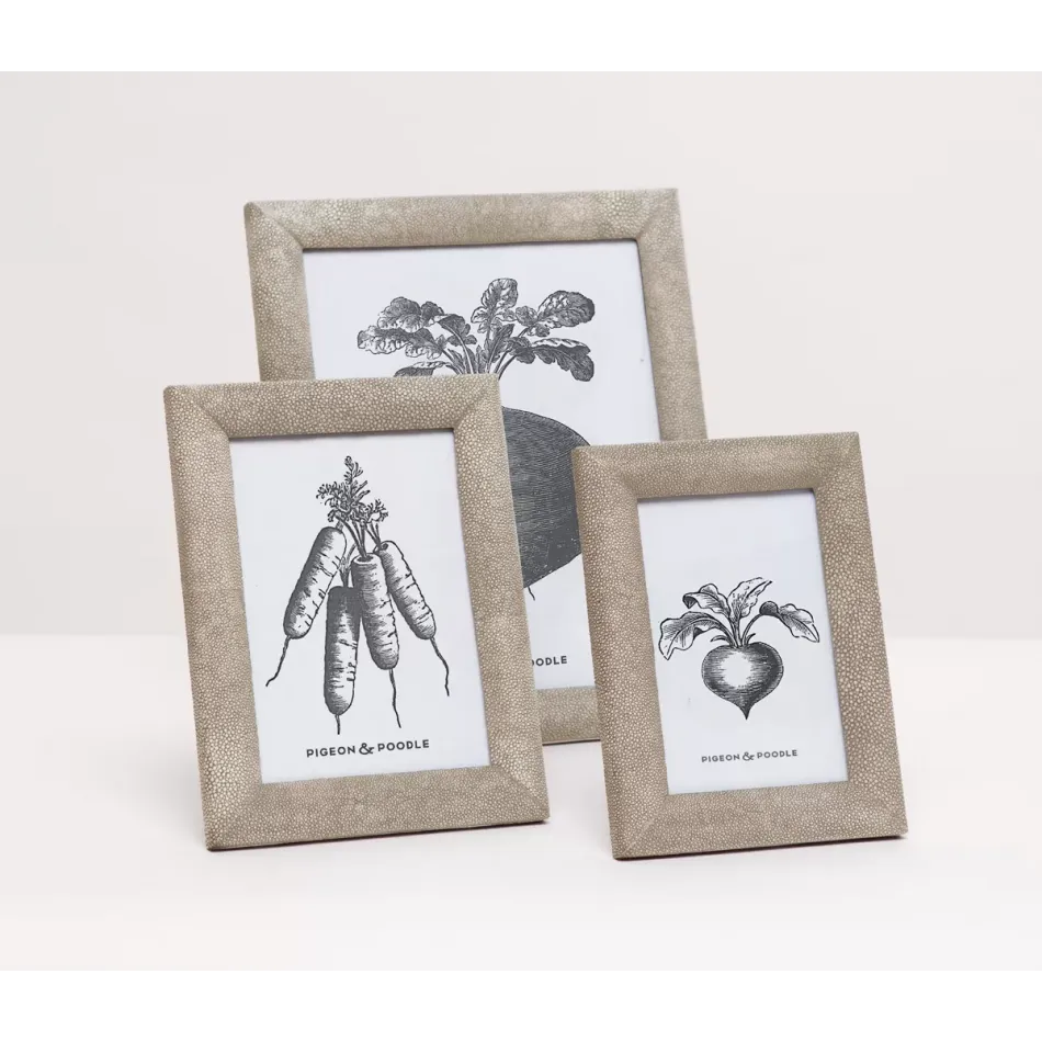 Oxford Sand Realistic Faux Shagreen Picture Frames