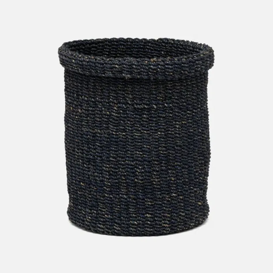 Chelston Indigo Blue Wastebasket Round Abaca Fiber