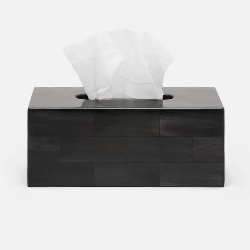 Arles Dark Tissue Box Rectangular Straight Faux Horn