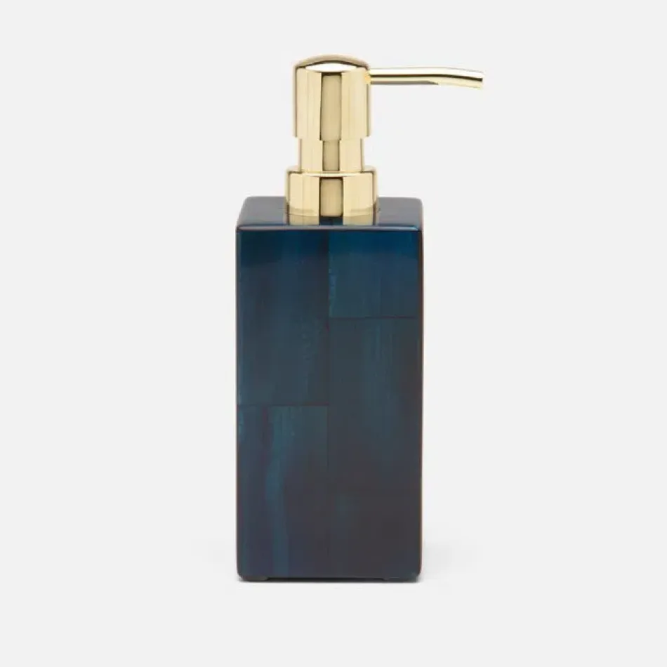 Arles Navy Soap Pump 3"L x 3"W x 7.5"H