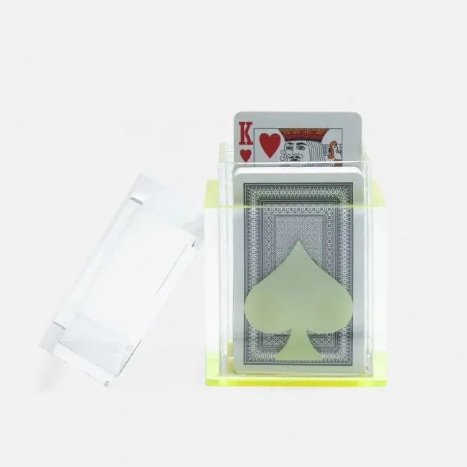 Soma Clear/Chartreuse Card Deck Set Xl Acrylic
