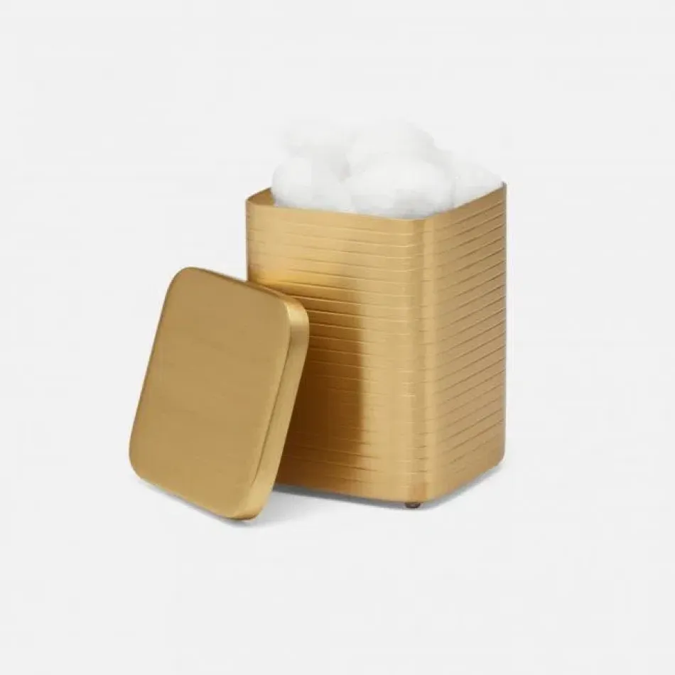 Adelaide Matte Gold Canister Small Square Straight Brass