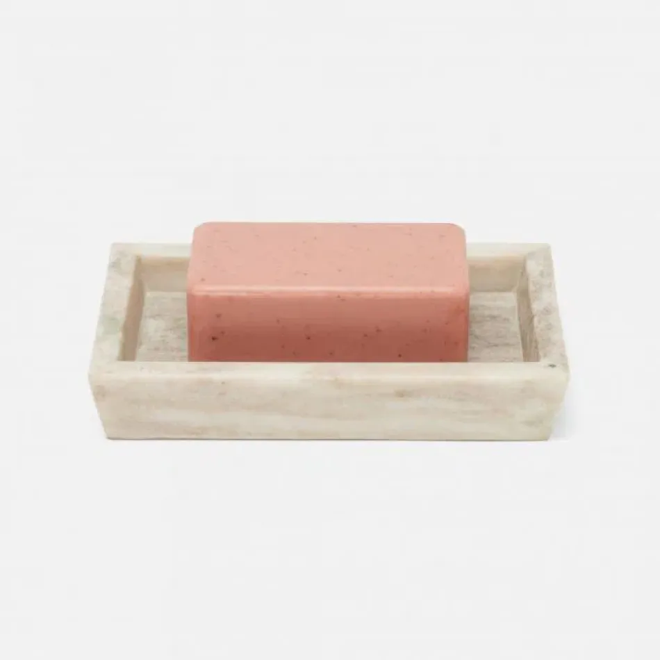 Athlone Beige Soap Dish Rectangular Tapered Marble