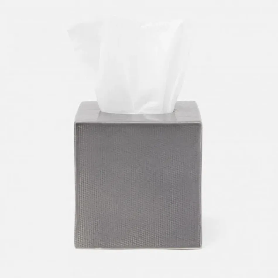 Cordoba Gray Burlap Tissue Box 5.5"L x 5.5"W x 5.5"H