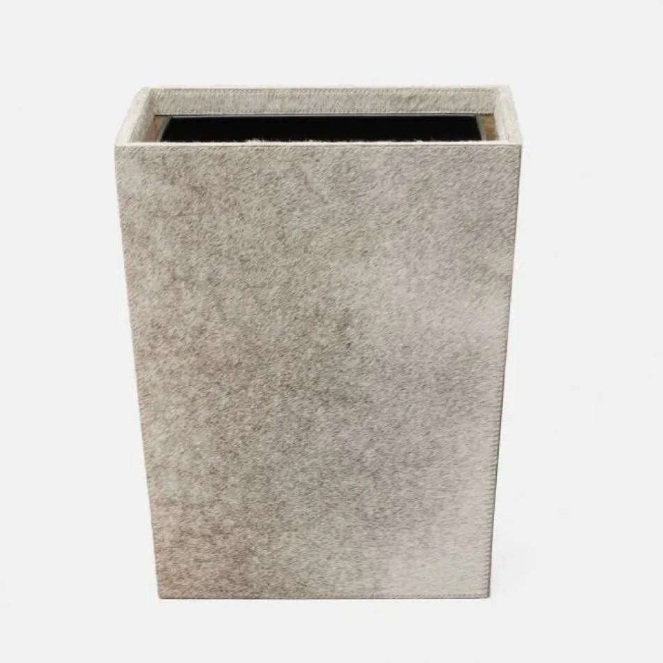 Hyde Gray Wastebasket Rectangular Tapered Hair-On-Hide