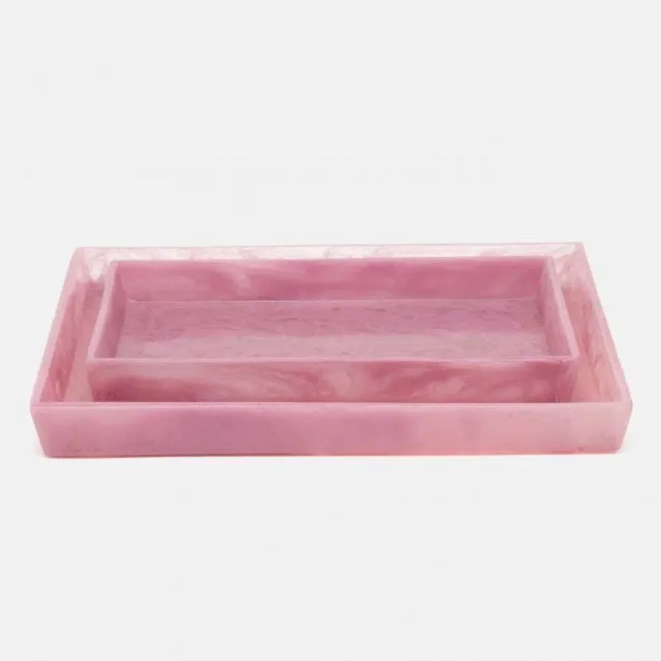 Abiko Cherry Blossom Trays 11"L x 6.5"W x 1.5"H, 13"L x 10"W x 1.5"H, Set of 2