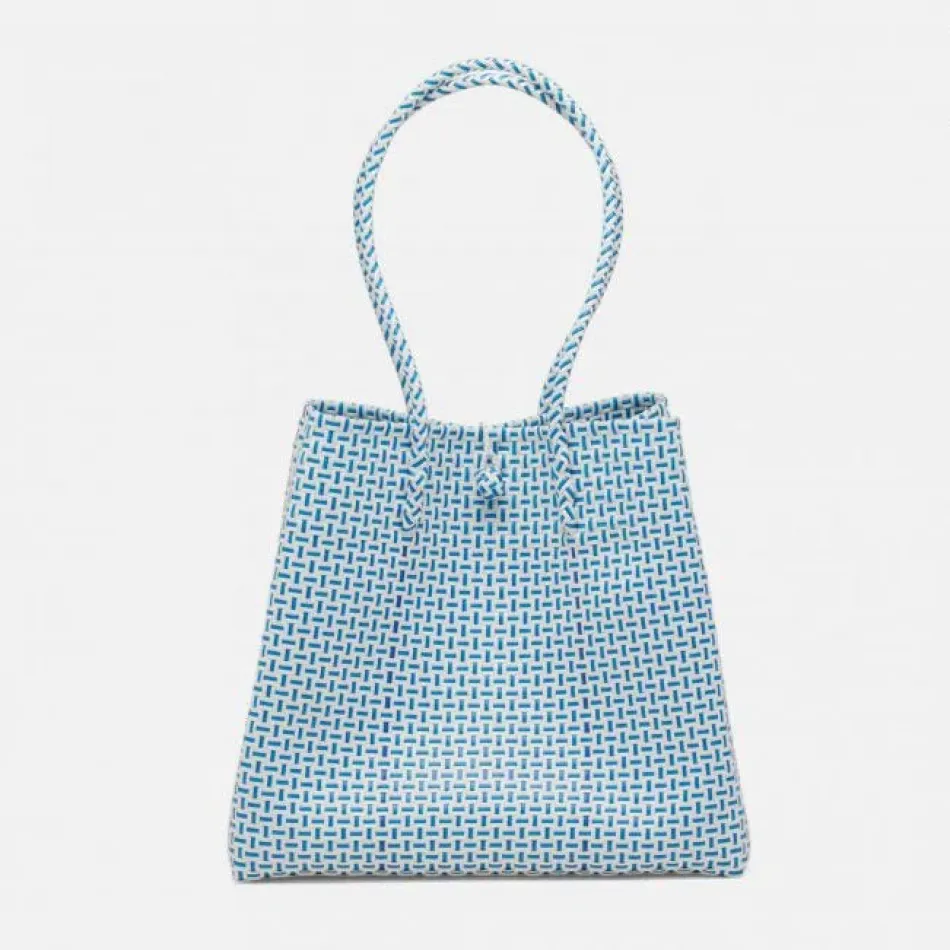 Izmir Blue/White Shopper Bag Recycled Plastic