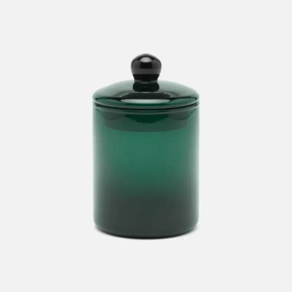 Darby Smokey Green Medium Canister Handblown Glass