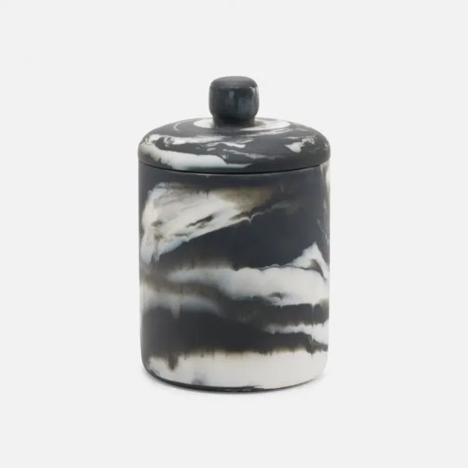 Southold Black Canister Medium Swirled Resin