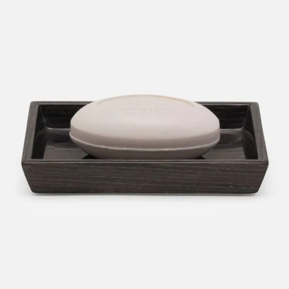 Westerly Dark Oak Soap Dish Rectangular Tapered Veneer