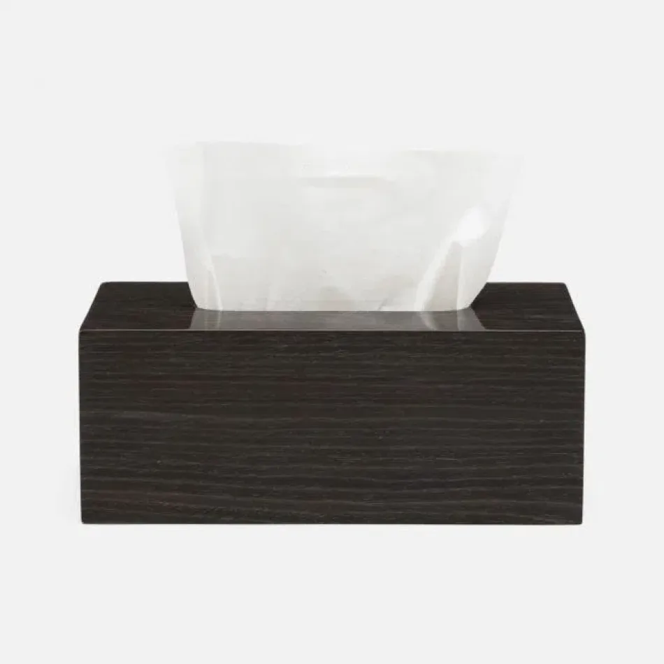 Westerly Dark Oak Tissue Box Rectangle Straight Veneer