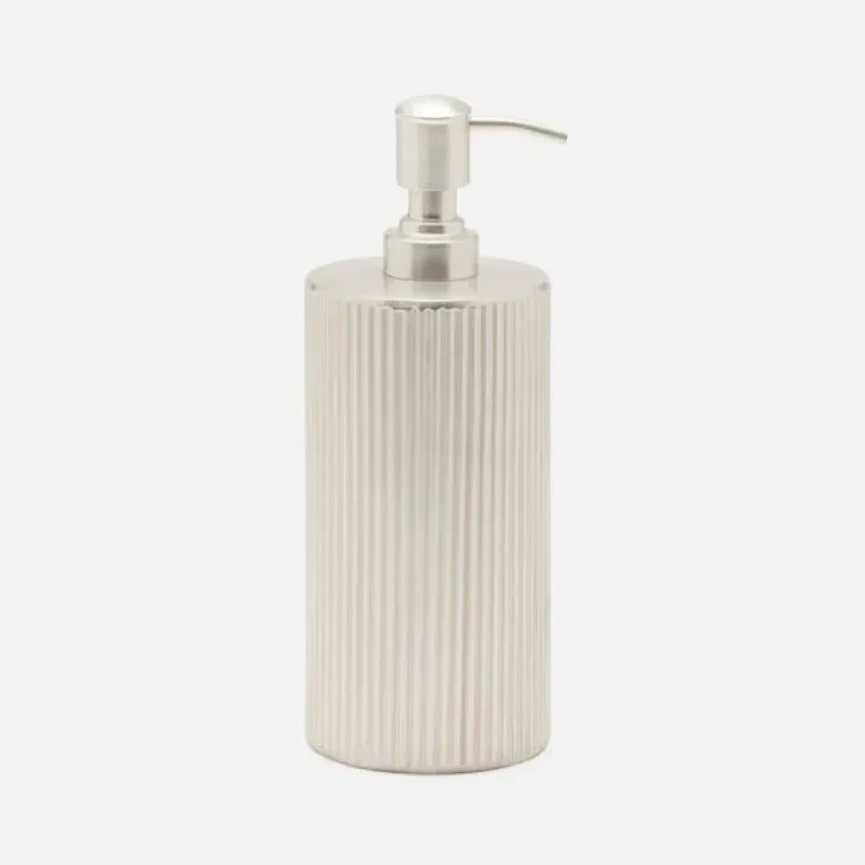 Redonmatte Silver Soap Pump Xlarge Ribbed Metal