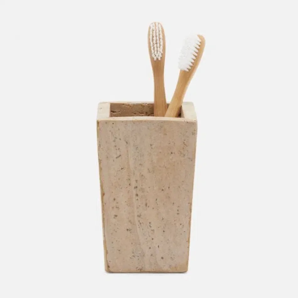 Bowen Natural Brush Holder 3"L x 3"W x 4.5"H