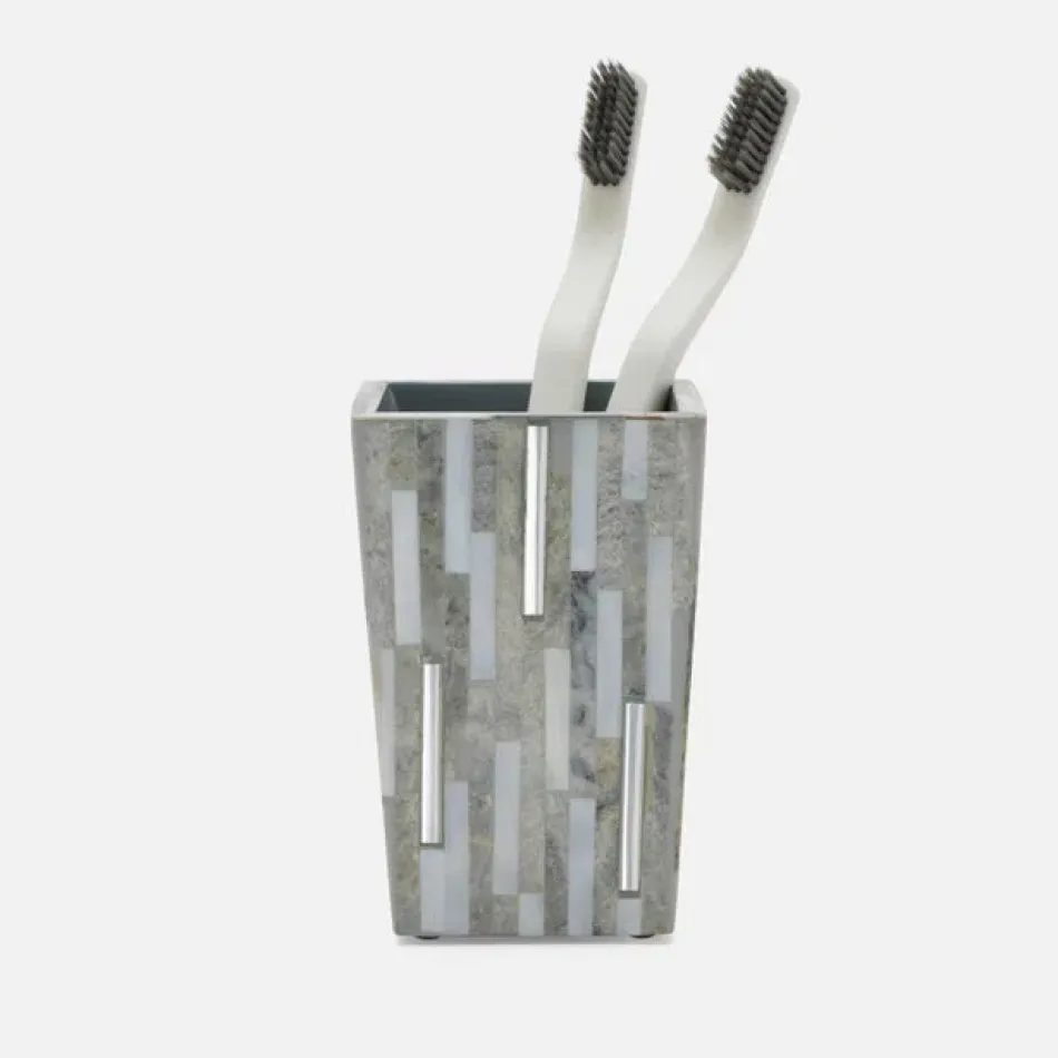 Cortona Gray Brush Holder 3"L x 3"W x 4.5"H