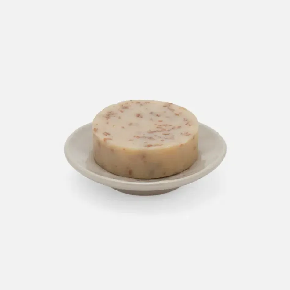 Cordoba Sand Burlap Soap Dish 5"D x 1"H