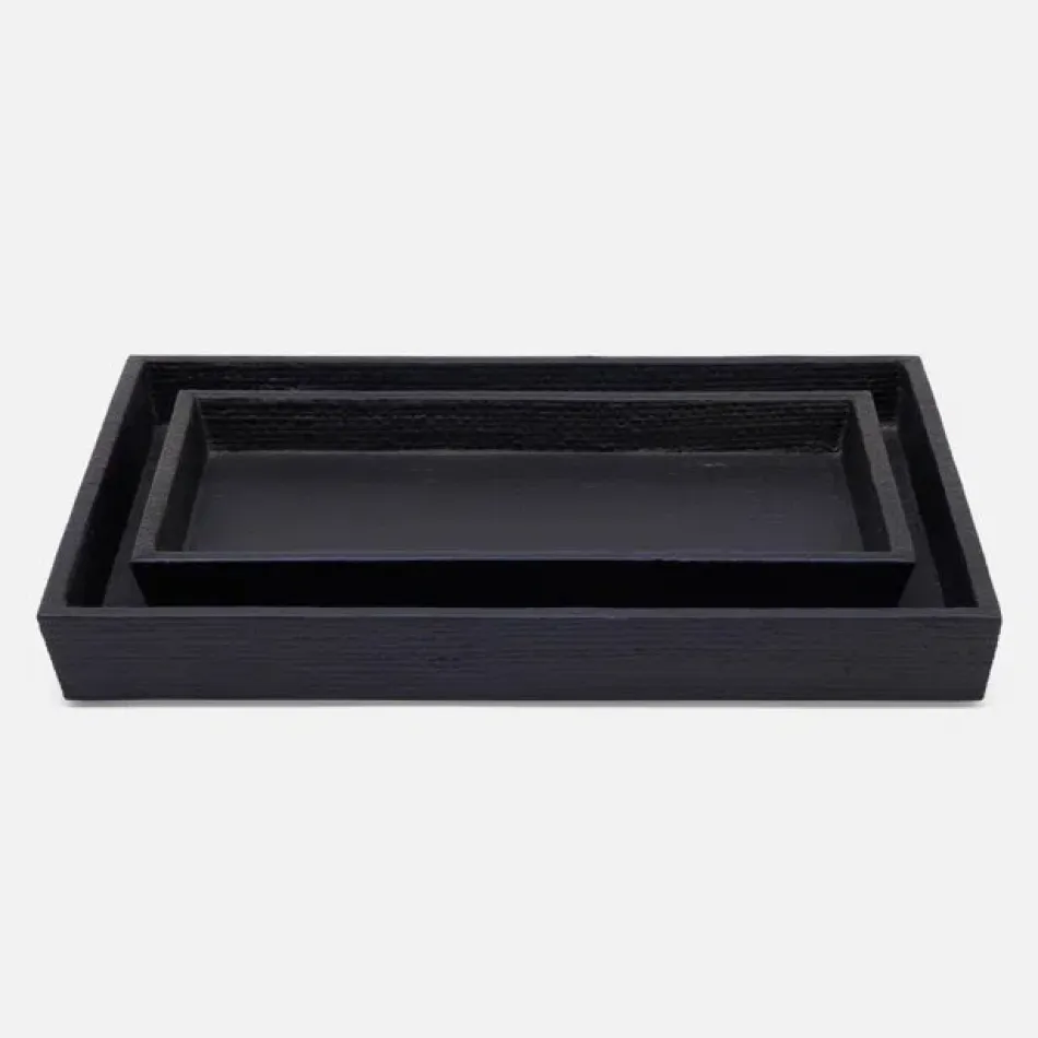 Ghent Navy Bath Trays 13.5"L x 10.5"W x 1.5"H, 11"L x 6.5"W x 1.5"H, Set of 2