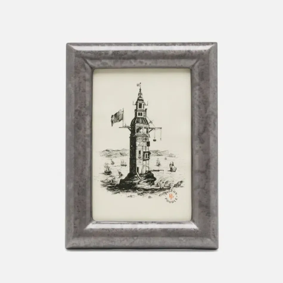 Sevilla Gray Frame 4"X6" Burl Resin