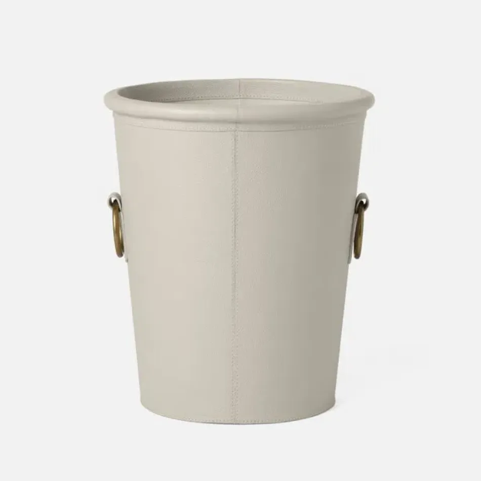 Ogden Light Gray Rnd. Wastebasket Small: 10"D x 12.5"H