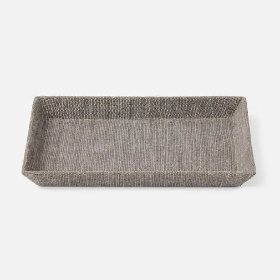 Dresden Light Gray Tray Rectangular Tapered Small Cotton Jute Pack/2