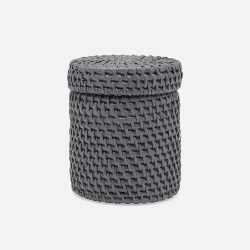 Dalton Dark Gray Canister Round Rattan