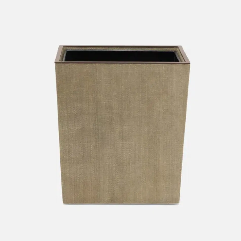 Maranello Taupe/Brown Wastebasket Rectangular: 10"L x 8"W x 11"H