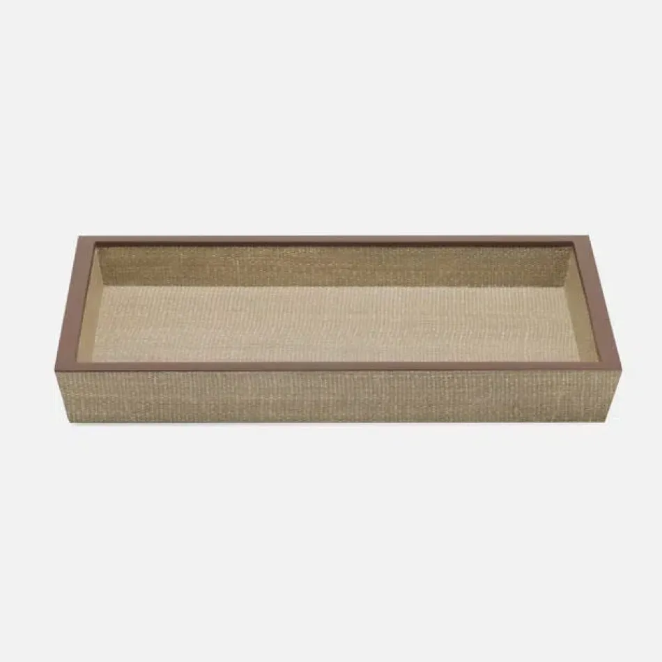 Maranello Taupe/Brown Bath Trays Medium: 11"L x 6.5"W x 1.5"H