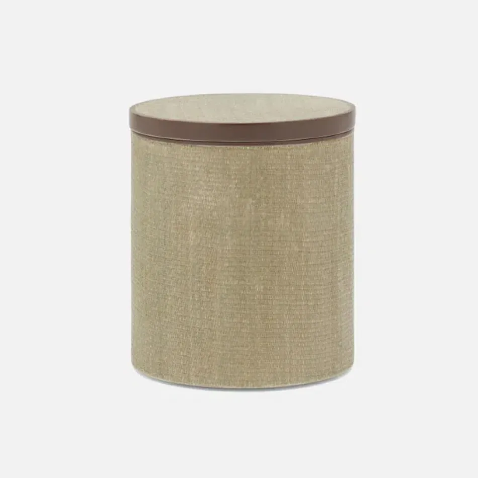 Maranello Taupe/Brown Bath Canister 4"D x 5"H