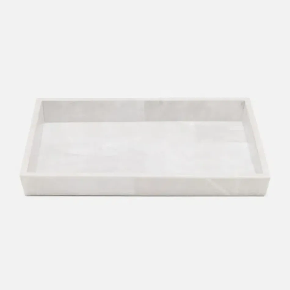 Milan White Tray Rectangular Tapered Large Romblon Stone