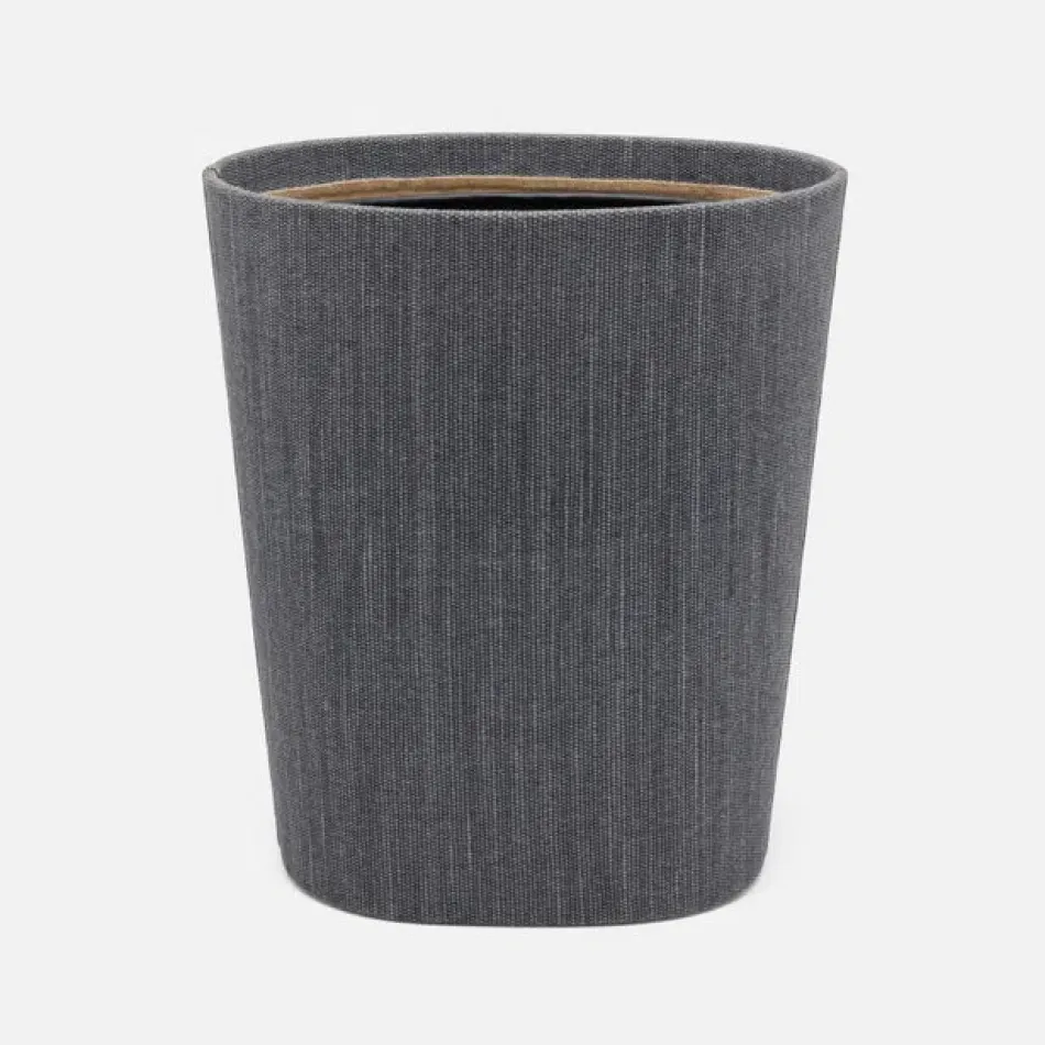Galway Slate Blue Oval Wastebasket Oval: 13"L x 10"W x 14"H