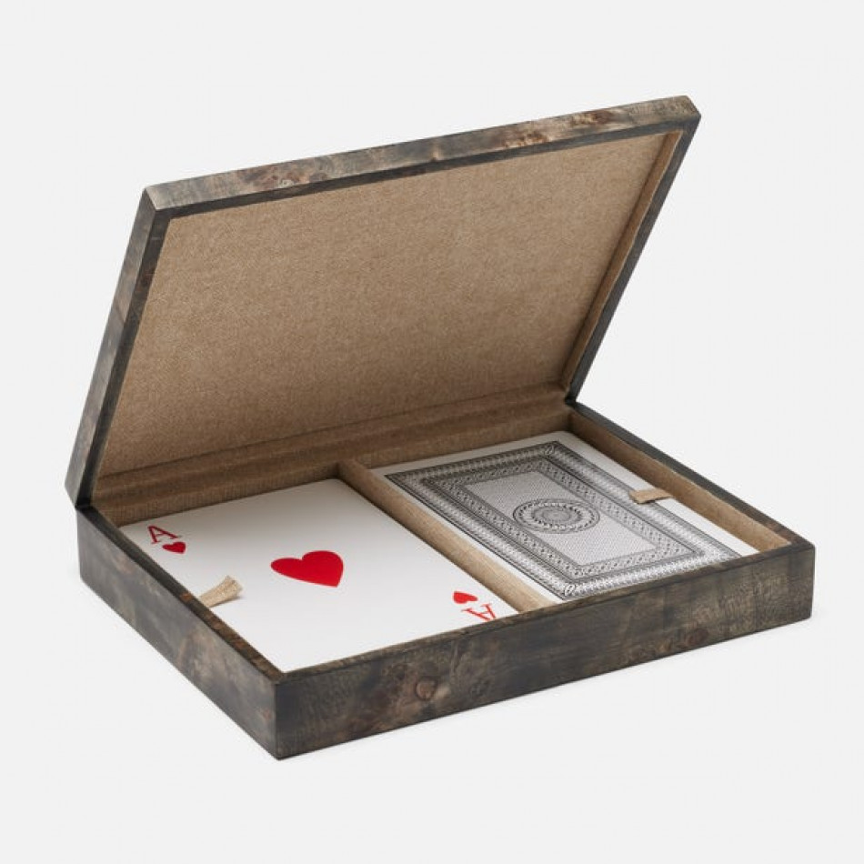 Windsor Ash Gray Card Box X-large: 10.5"L x 8"W x 2"H