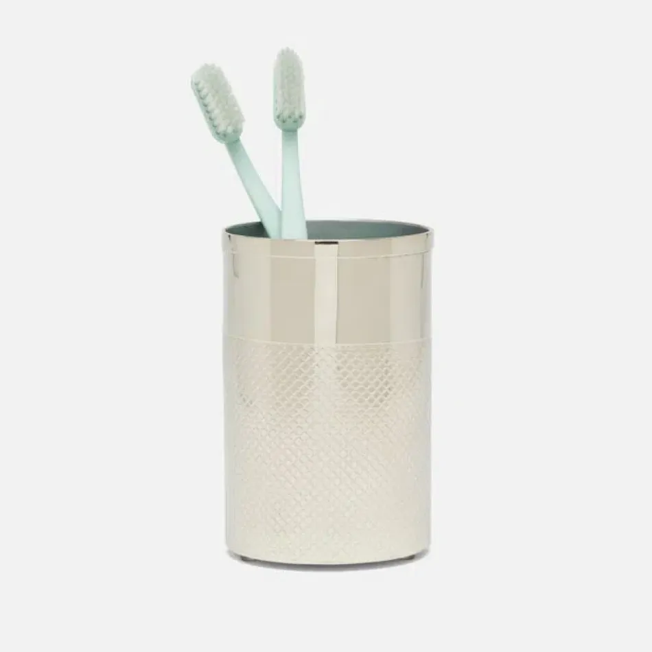 Hagen Shiny Nickel Brush Holder 3"D x 4.5"H