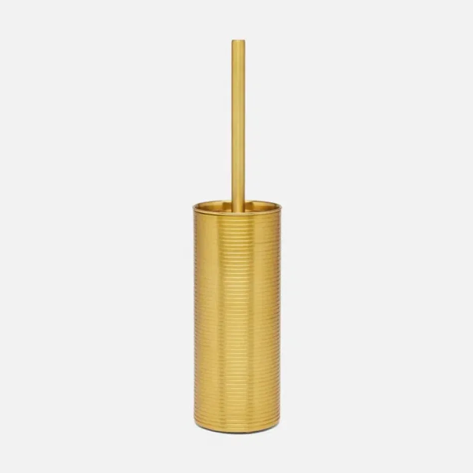 Adelaide Matte Gold Toilet Brush Holder Round Brass