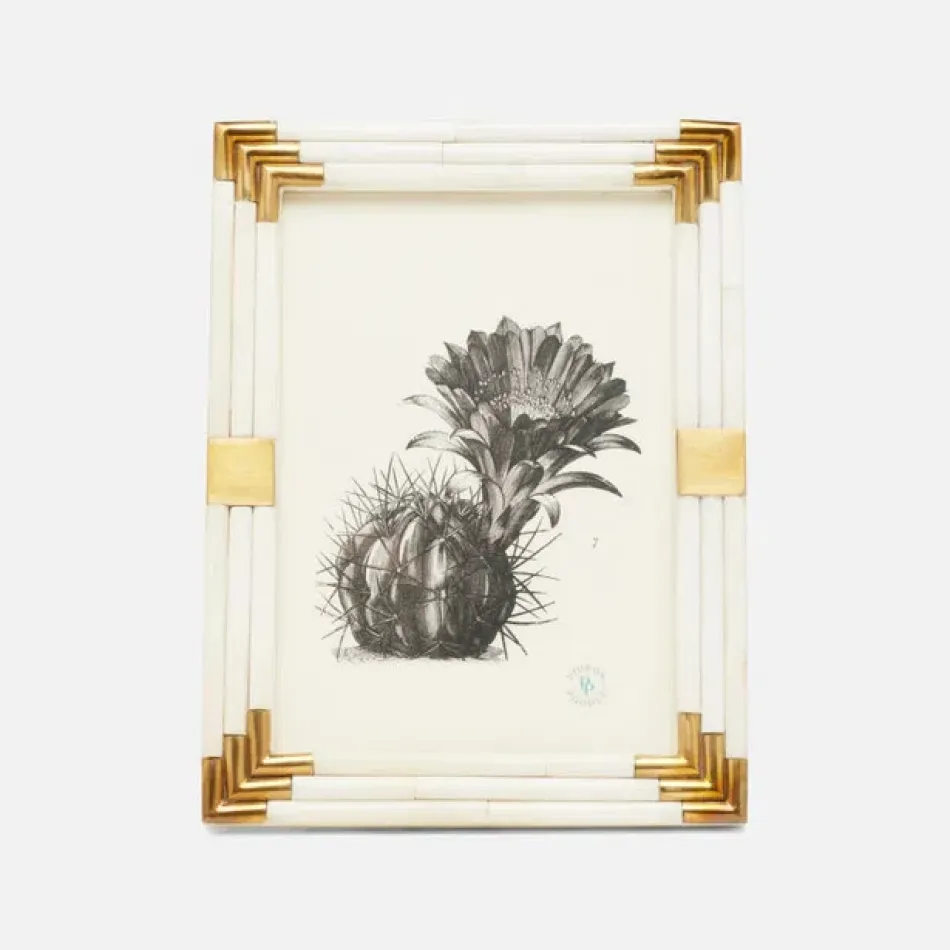 Sofia Natural/Gold Frame 5"L x 7"H