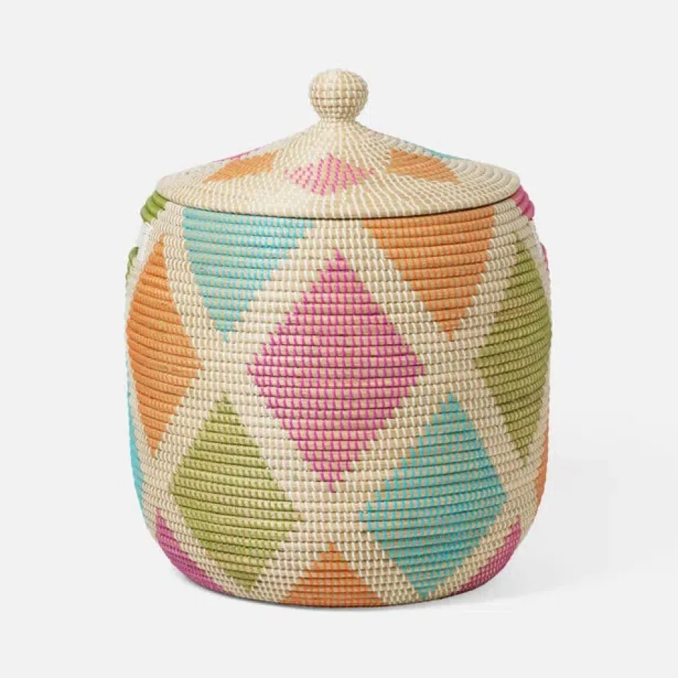Cora Multicolor Hamper Large: 20"D x 26"H