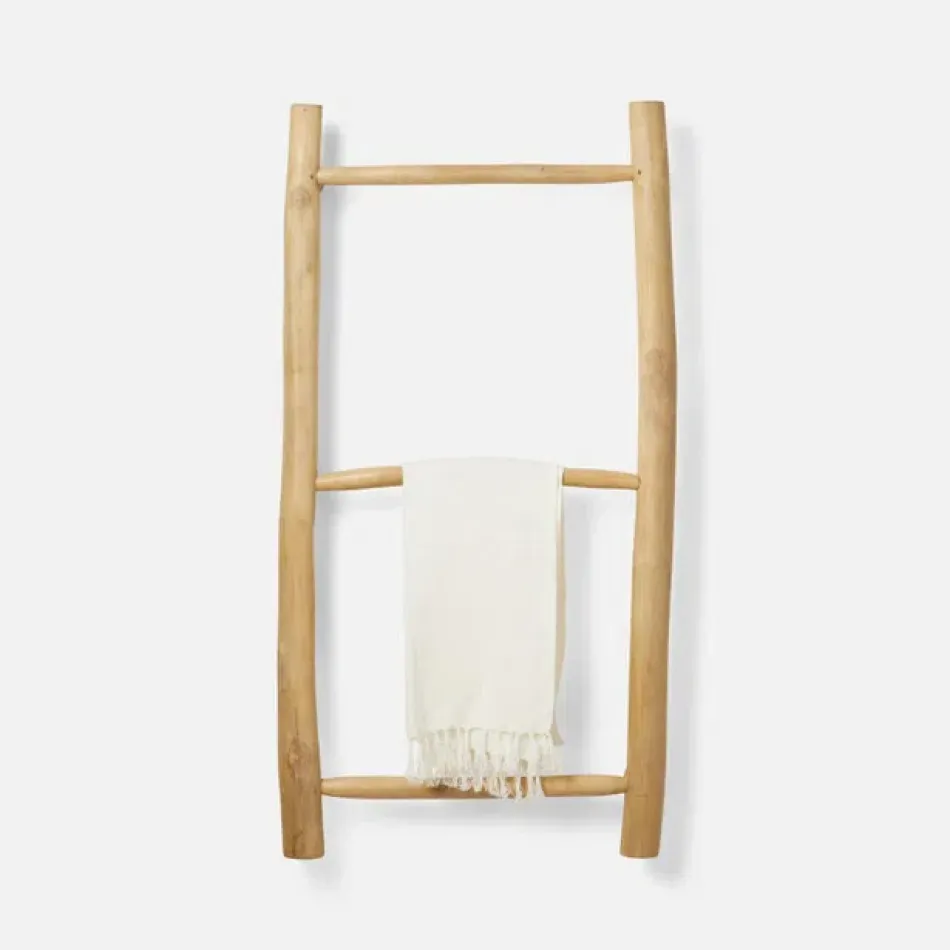 Provo Natural Wall Hanging Towel Rack Small: 18"L x 3"W x 36"H