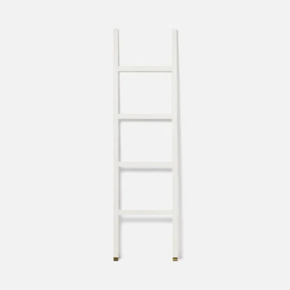Ramsey Bright White Leaning Towel Rack 22"L x 4"W x 80"H
