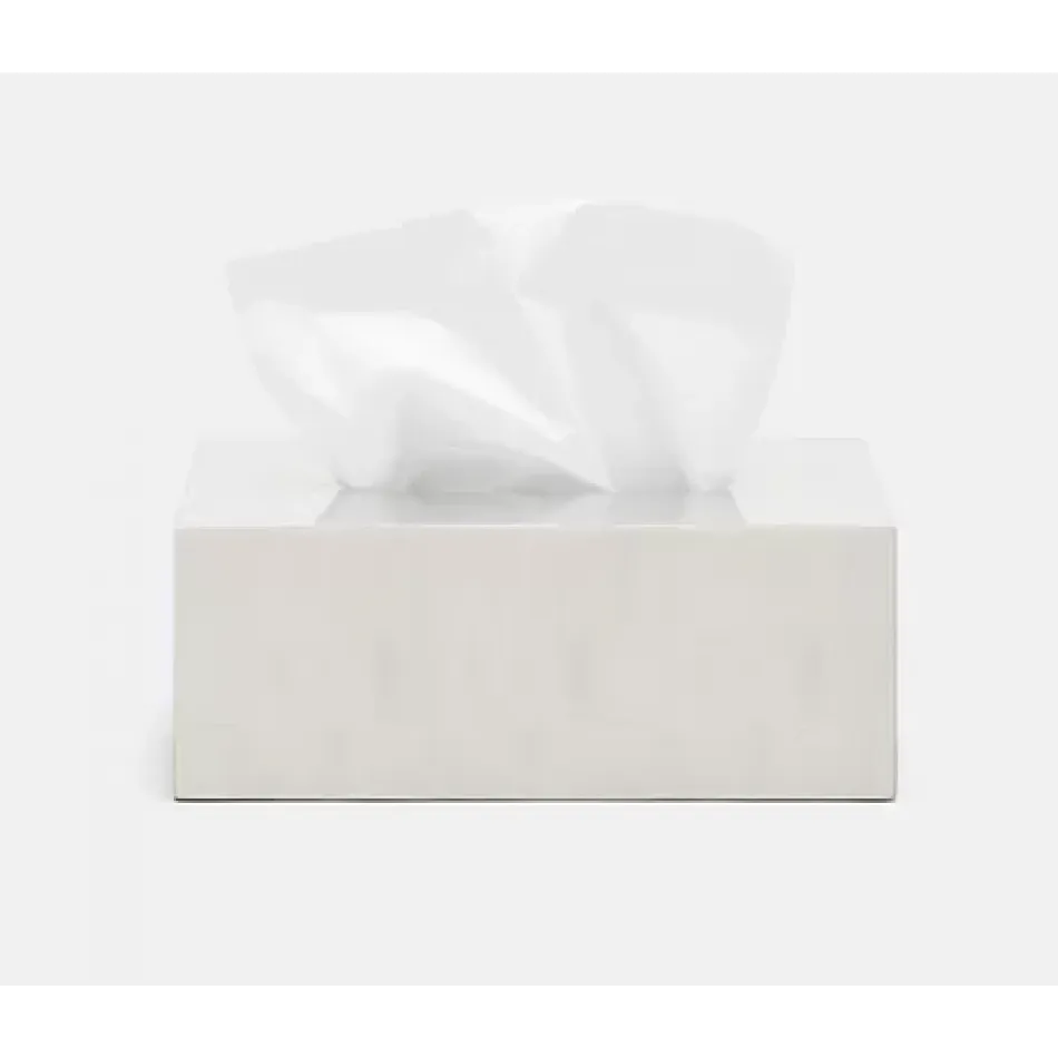 Arles White Tissue Box Rectangular: 10"L x 5.5"W x 4"H