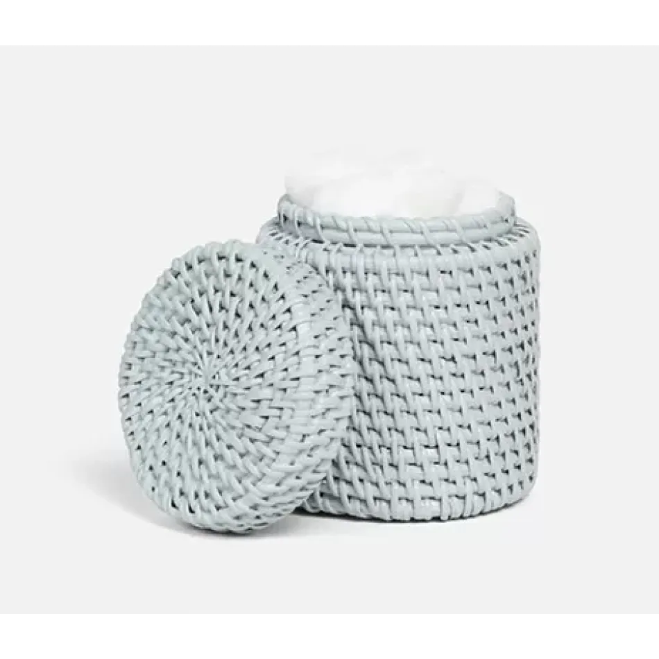 Dalton Light Gray Canister Round Rattan