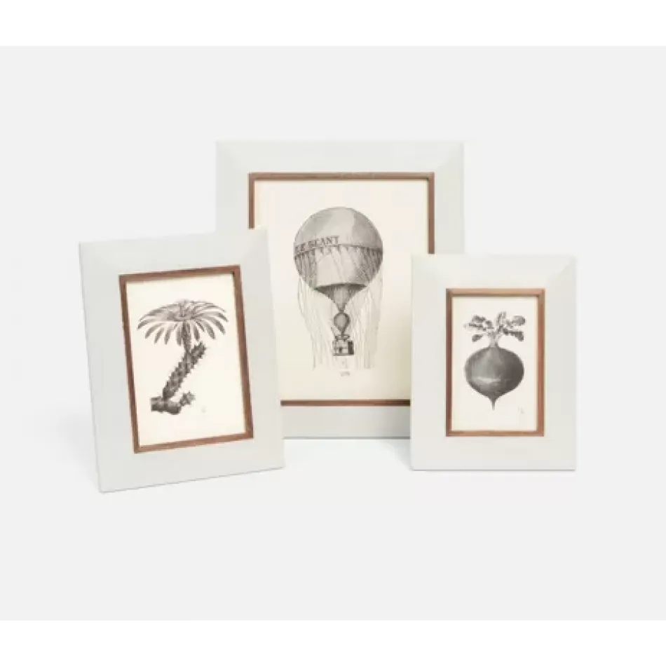 Dorchester Blanc Picture Frames Realistic Faux Shagreen
