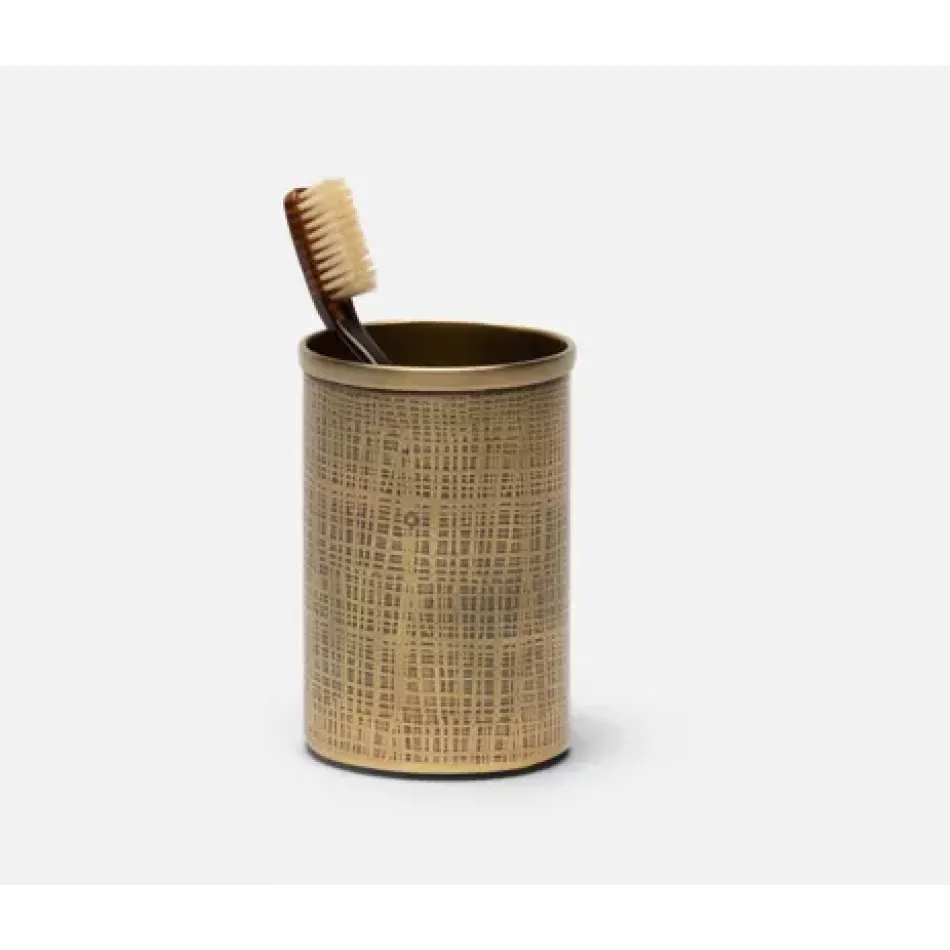 Remy Antique Brass Brush Holder 3"D x 4.5"H
