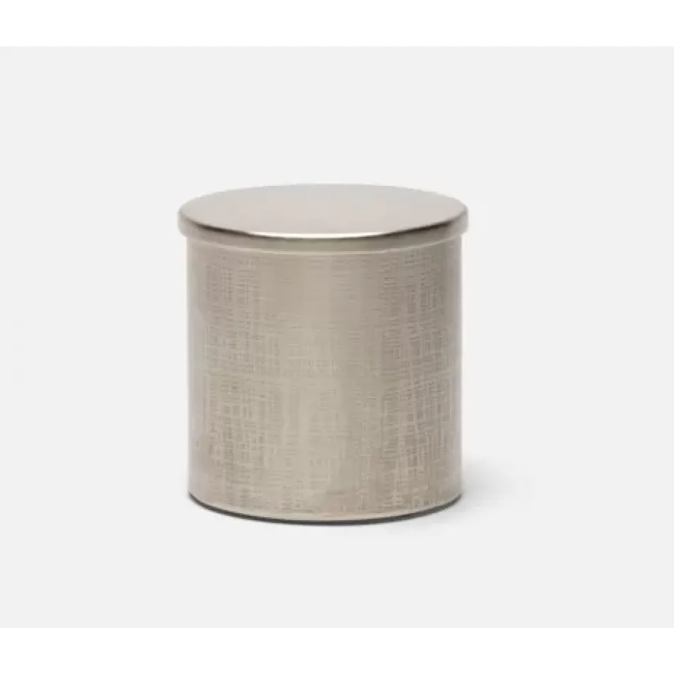 Remy Pewter Canister Round Textured Stainless Steel