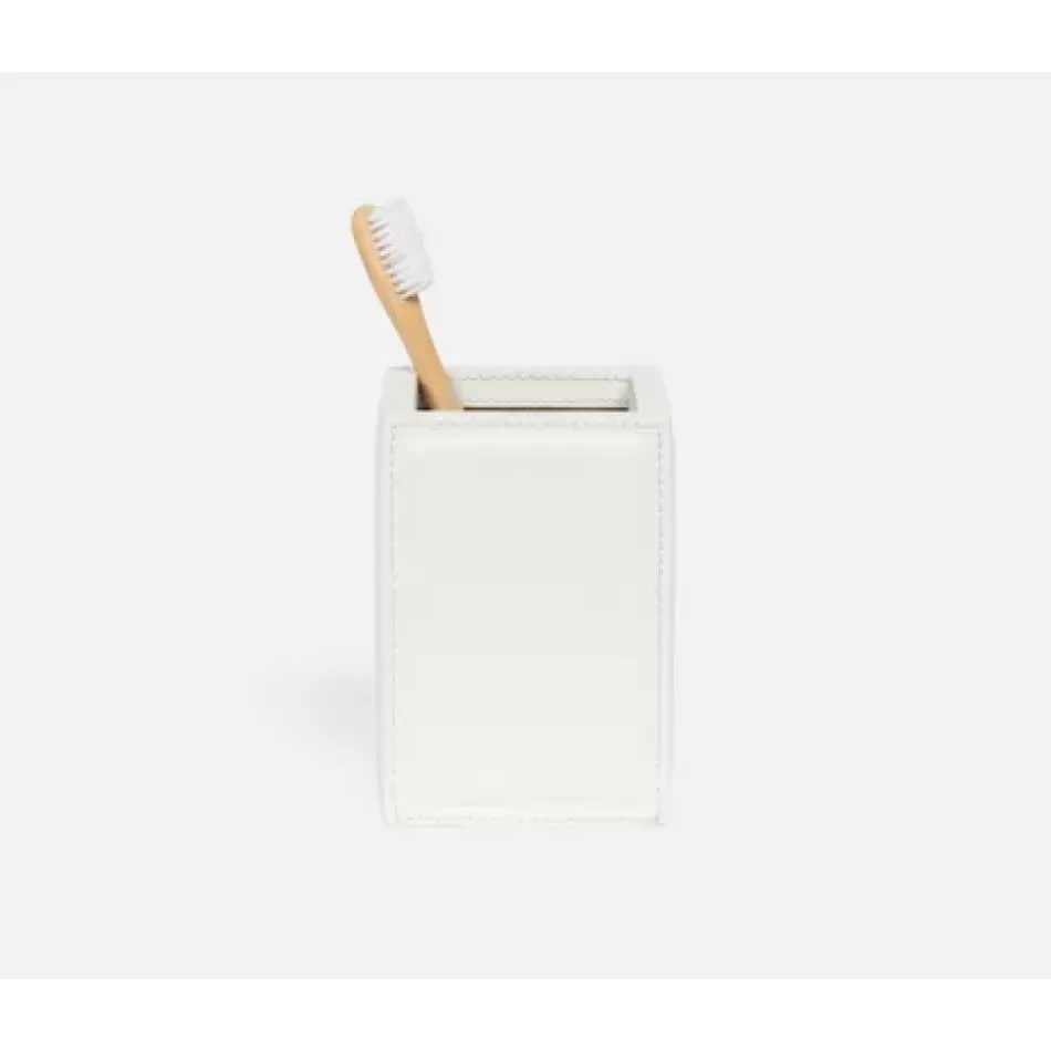 Rothwell Bright White Brush Holder 3"L x 3"W x 5"H