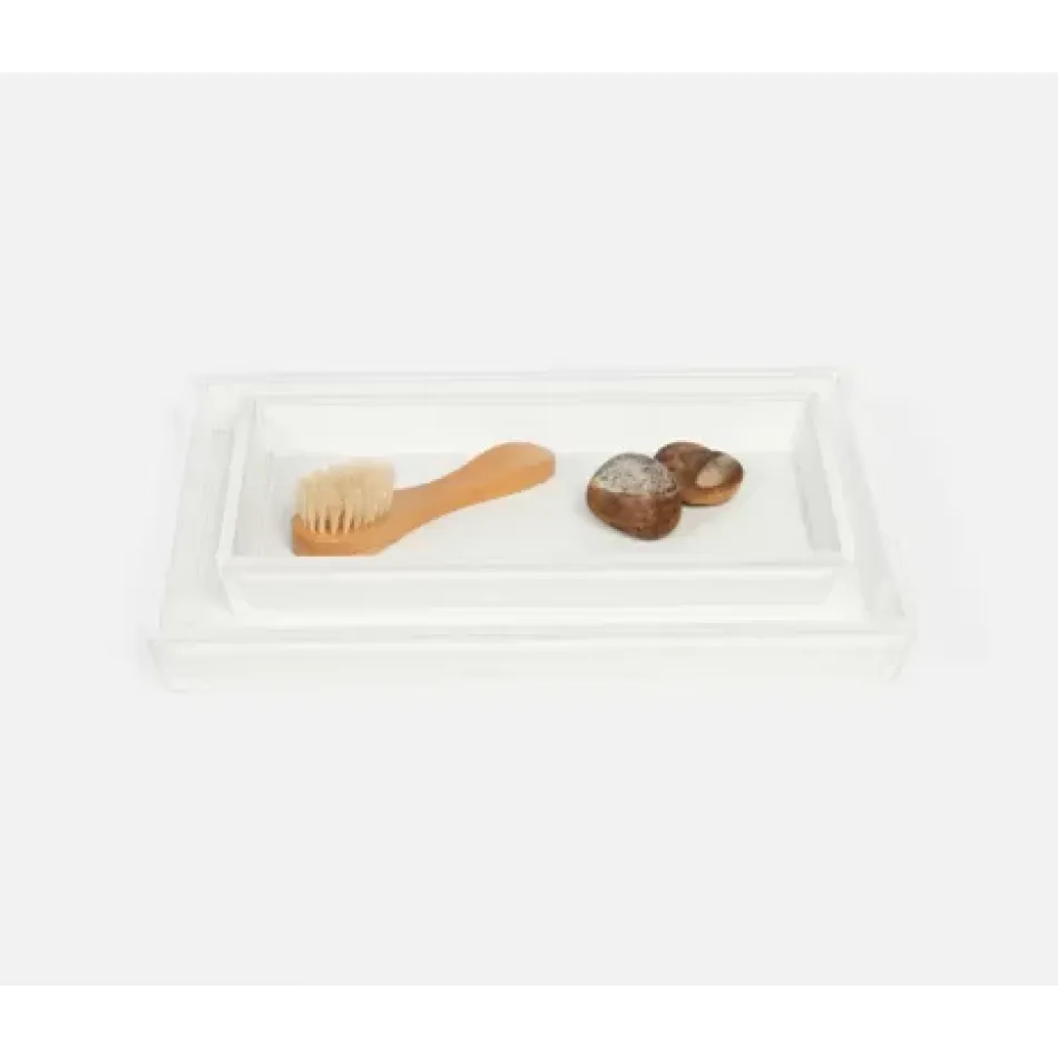 Rothwell Bright White Trays 13"L x 10"W x 1.5"H, Set of 2