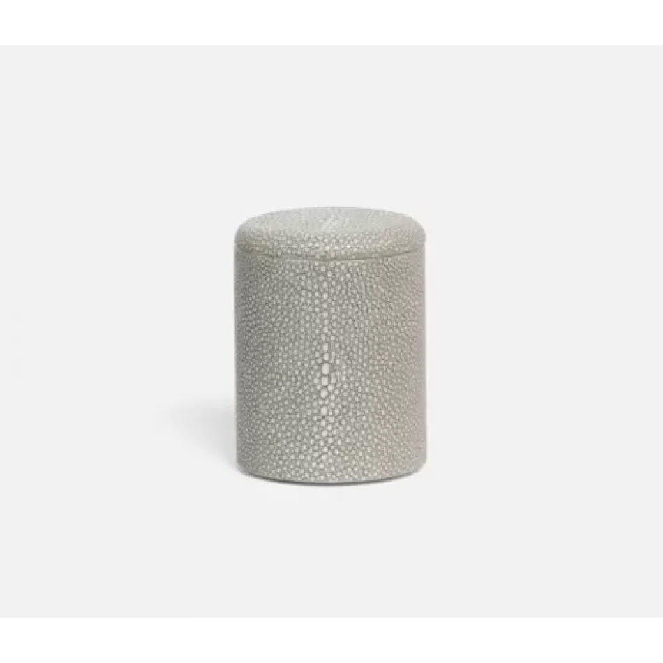 Tenby Sand Narrow Canister Round Realistic Faux Shagreen