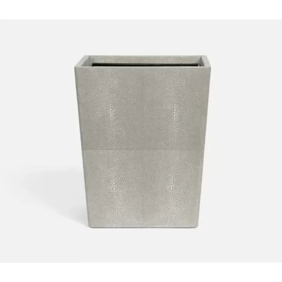 Tenby Sand Wastebasket Square Tapered Realistic Faux Shagreen