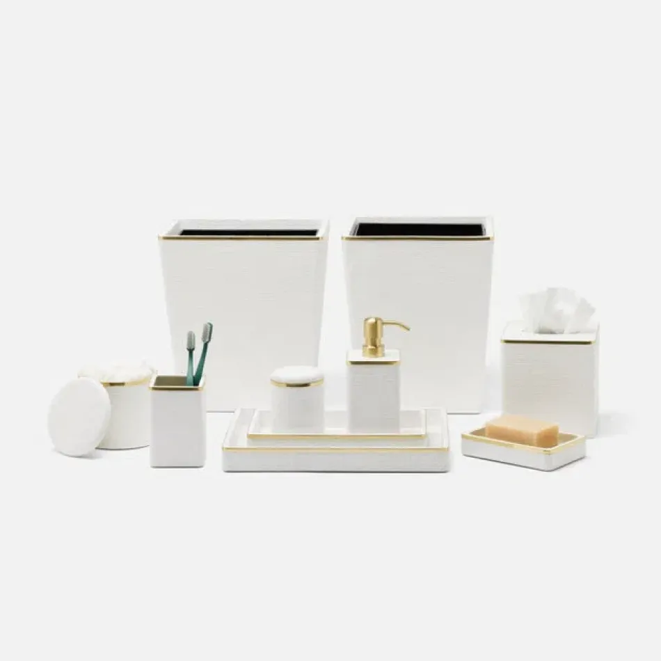 Veria Shiny White/Gold Bath Accessories