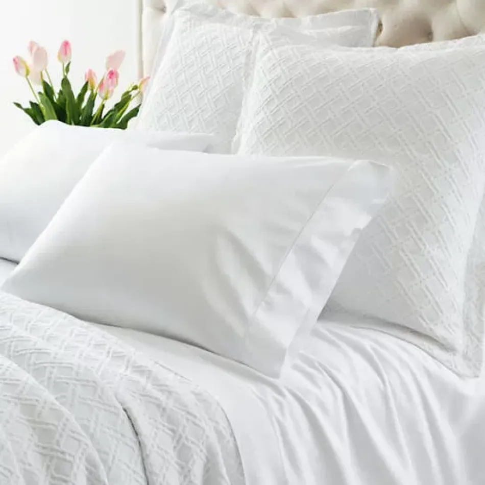 Carina White Pillowcases Standard, Pair