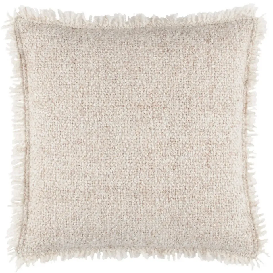 Boucle Natural Indoor/Outdoor Decorative Pillow 20" Square